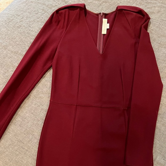 Stella McCartney Dress. Deep warm red (maroon), jersey knit dress. Size 8 - Picture 4 of 10